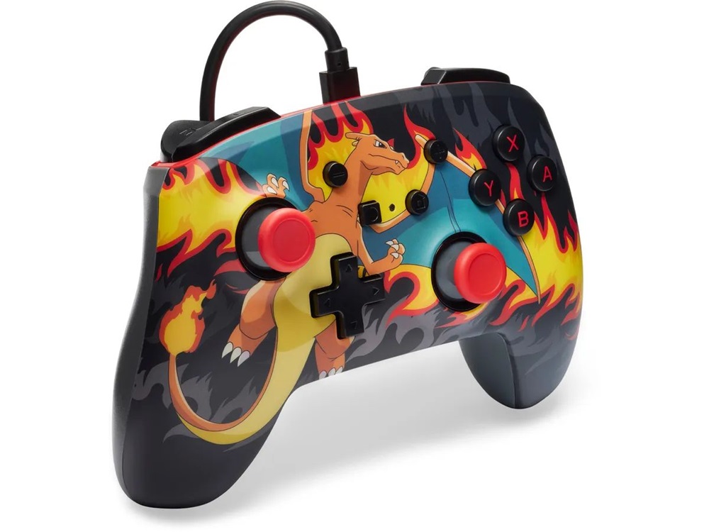 PowerA NSGP0283-01 Enhanced Nintendo Switch vezetékes Charizard Firestorm kontroller
