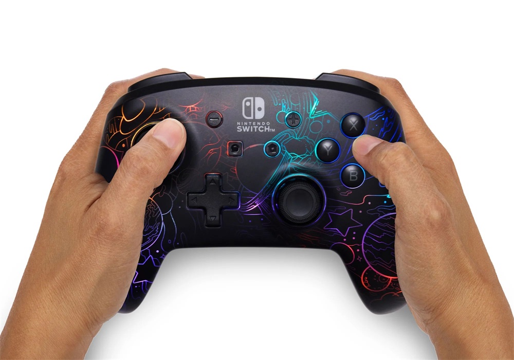 PowerA NSGP0349-01 Enhanced Nintendo Switch vezeték nélküli Lumectra Etched Galaxy kontroller