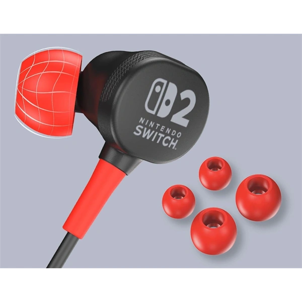 PowerA Nintendo Switch 2, fekete vezetékes fülhallgató