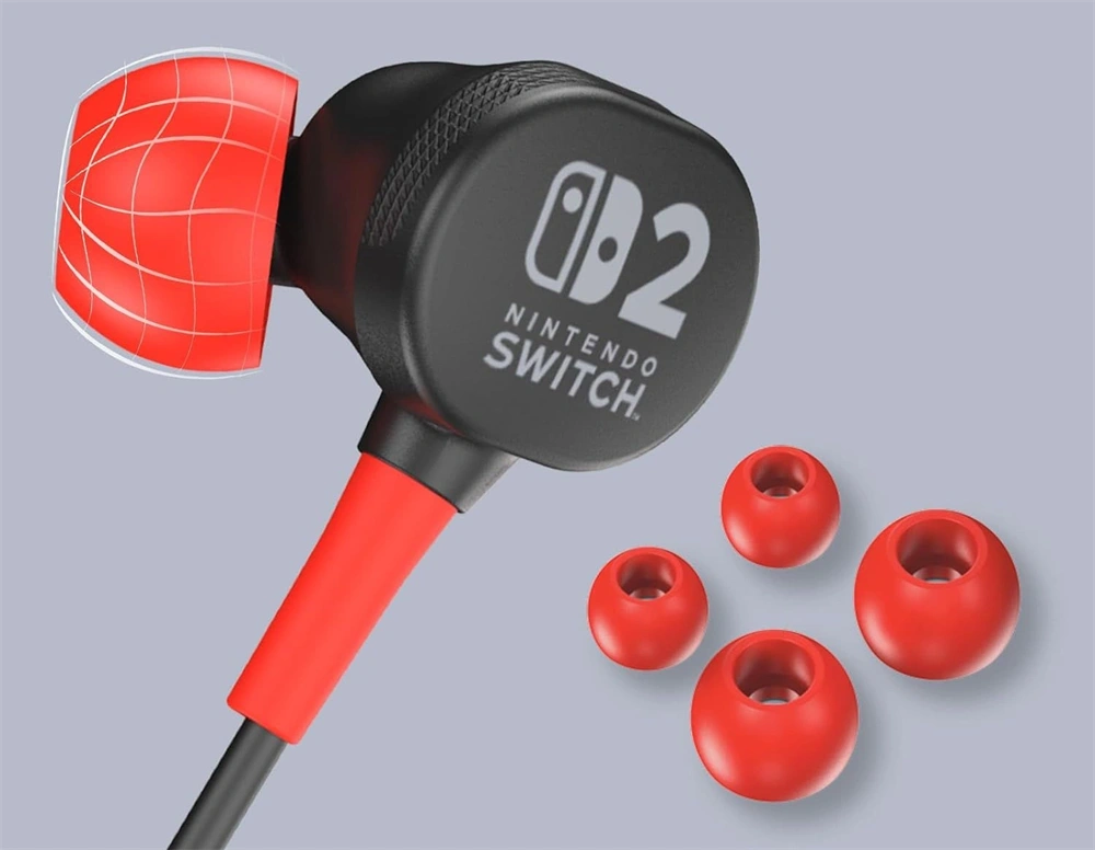 PowerA Nintendo Switch 2, fekete vezetékes fülhallgató