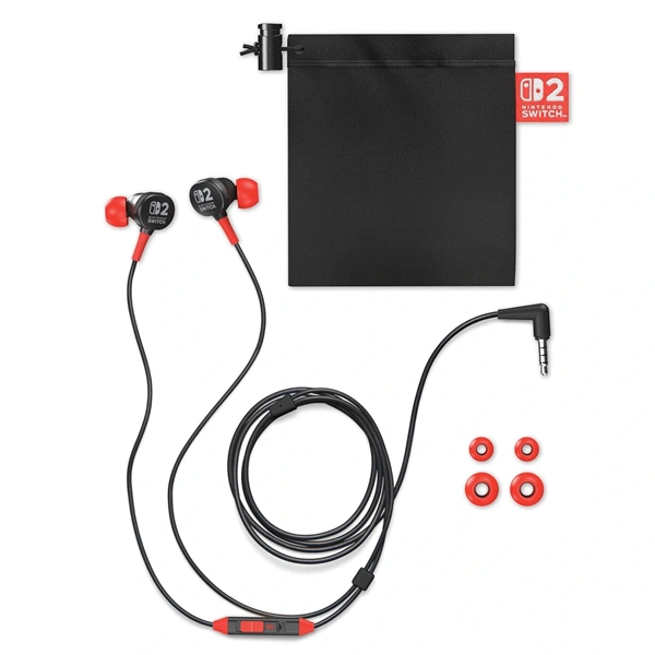 PowerA Nintendo Switch 2, fekete vezetékes fülhallgató