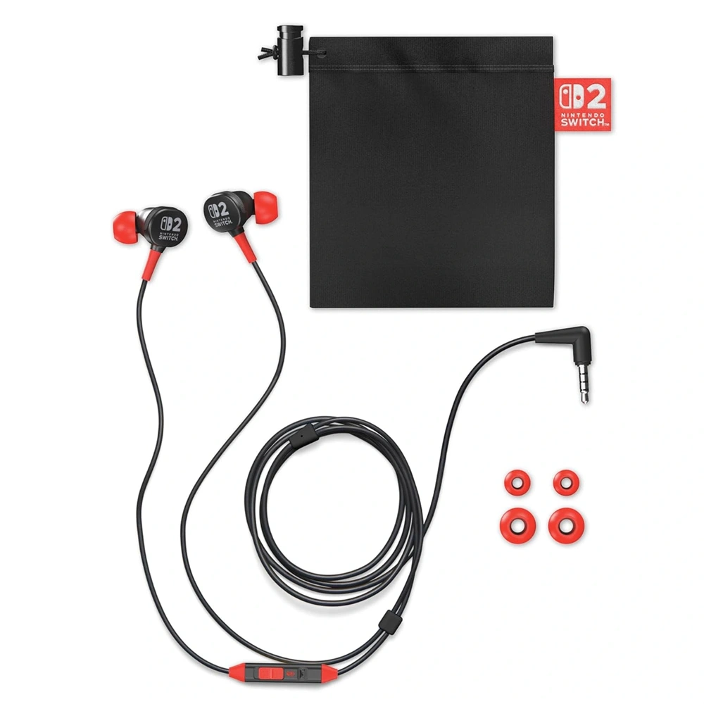 PowerA Nintendo Switch 2, fekete vezetékes fülhallgató