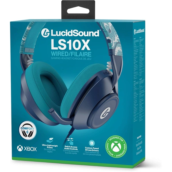 PowerA XBHS0541 LS10X Gen 2 Wired for Xbox Series X/S Aqua Wave kék gamer headset