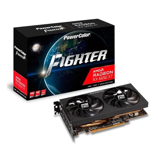 PowerColor Fighter Radeon RX 6650 XT AMD 8GB GDDR6 128bit PCIe videókártya