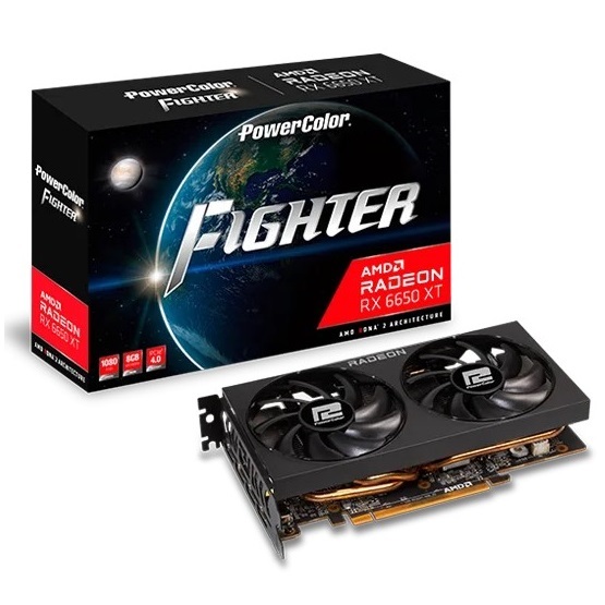PowerColor Fighter Radeon RX 6650 XT AMD 8GB GDDR6 128bit PCIe videókártya