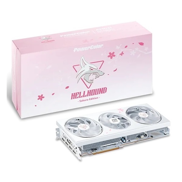 PowerColor Hellhound Sakura Radeon RX 7800 XT Limited Edition AMD 16GB GDDR6 256bit PCIe videókártya