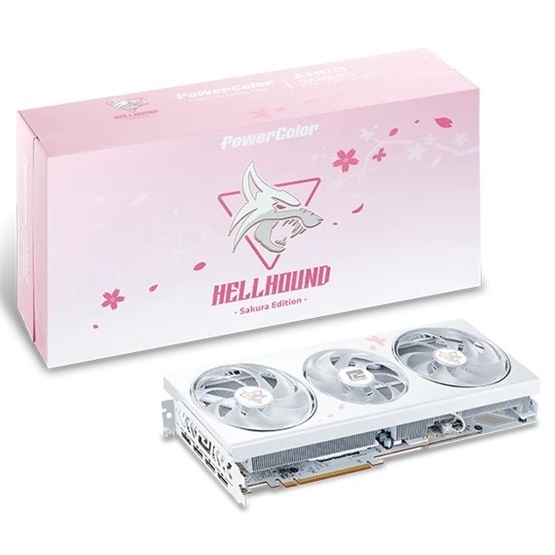 PowerColor Hellhound Sakura Radeon RX 7800 XT Limited Edition AMD 16GB GDDR6 256bit PCIe videókártya