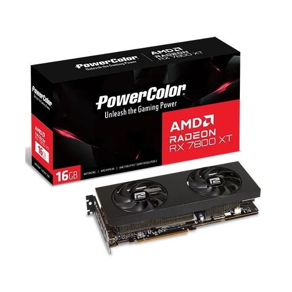 PowerColor Radeon RX 7800 XT AMD 16GB GDDR6 256bit PCIe videókártya