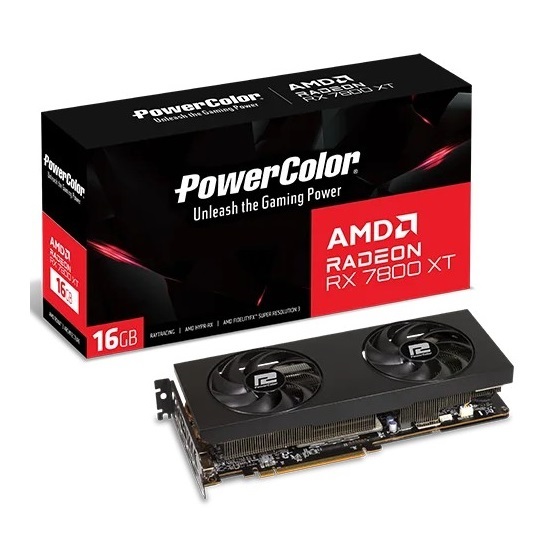 PowerColor Radeon RX 7800 XT AMD 16GB GDDR6 256bit PCIe videókártya