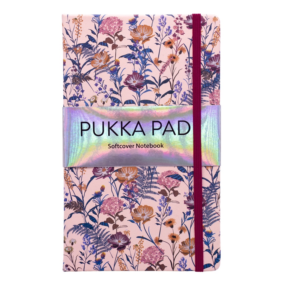 Pukka Pad Bloom A5 192 oldalas vonalas rózsaszín gumipántos napló