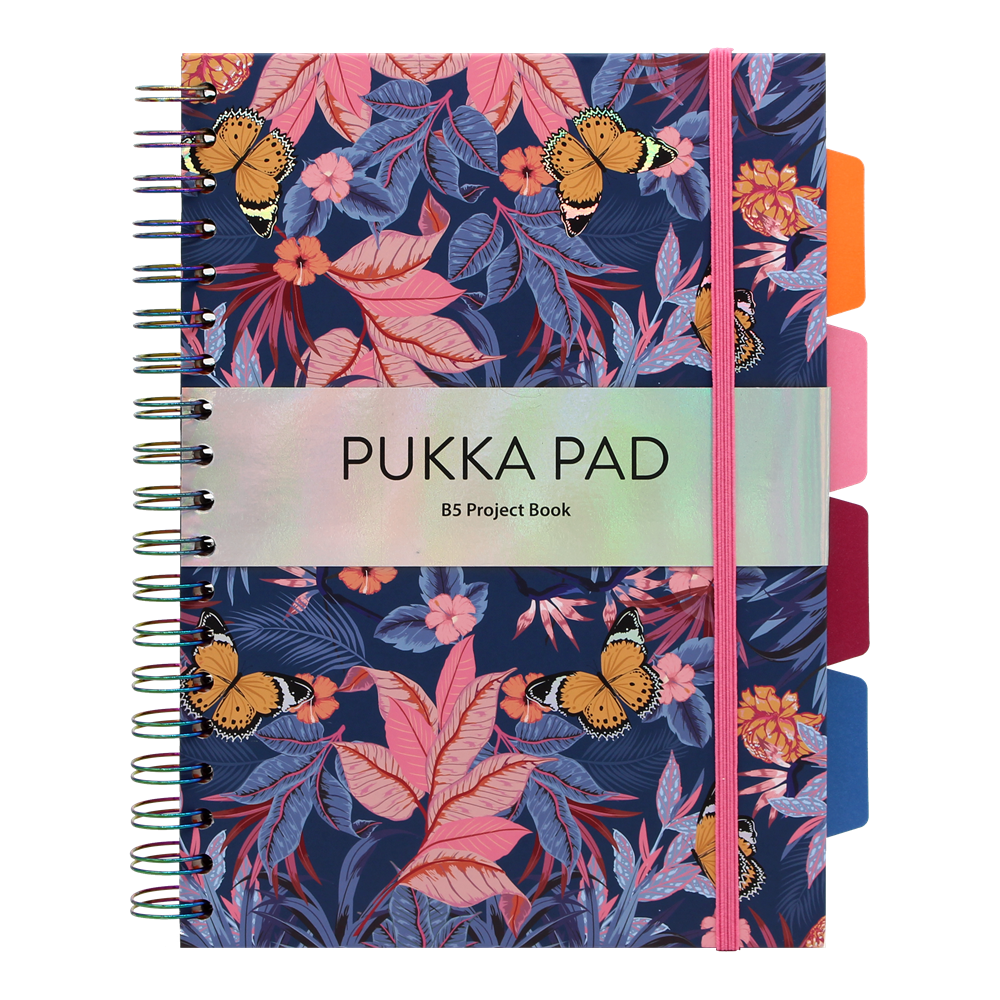 Pukka Pad Project Book Bloom B5 PP 200 oldalas vonalas spirálfüzet