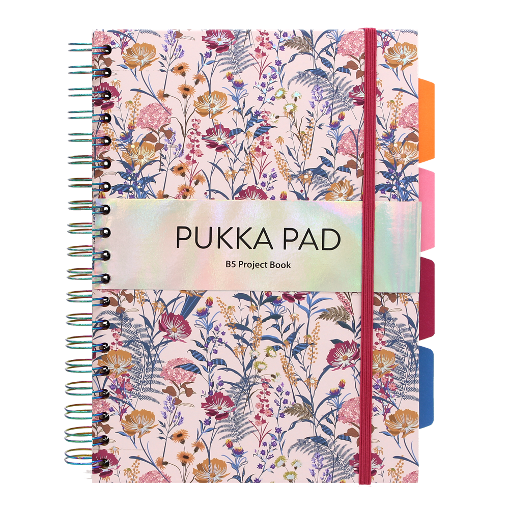 Pukka Pad Project Book Bloom B5 PP 200 oldalas vonalas spirálfüzet
