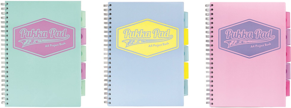 Pukka Pad Project Book Pastel A4 vonalas spirálfüzet (Újszerű)