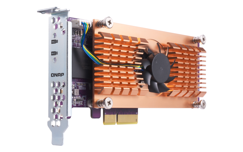 QNAP QM2-2P-244A 2x M.2 SSD port bővítő kártya, PCIe