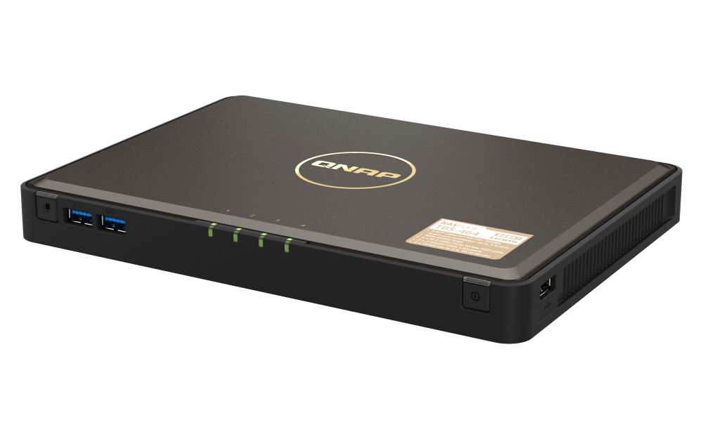 QNAP TBS-464-8G 4xSSD hordozható NASbook