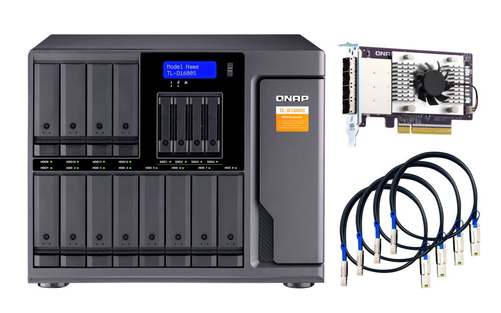 QNAP TL-D1600S 16xSSD/HDD JBOD bővítőegység