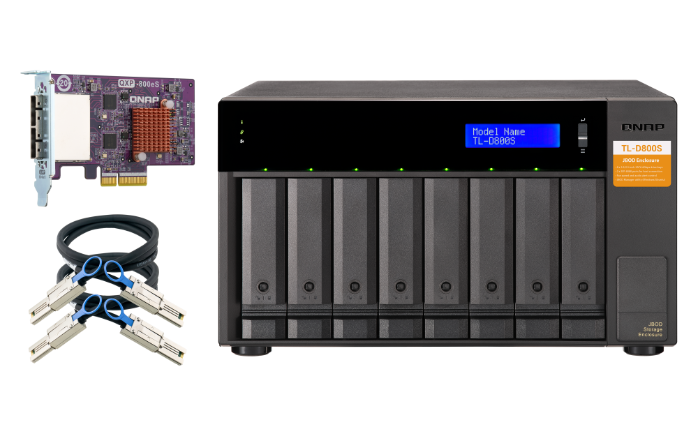 QNAP TL-D800S 8xSSD/HDD JBOD bővítőegység