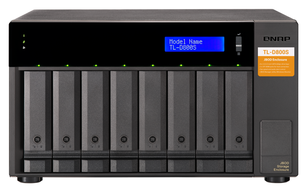 QNAP TL-D800S 8xSSD/HDD JBOD bővítőegység