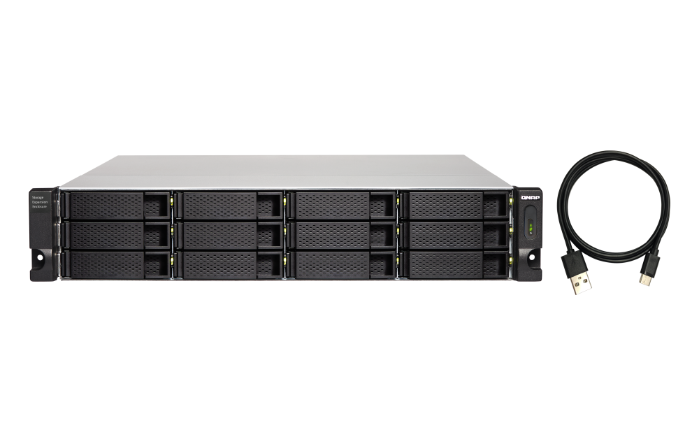 QNAP TL-R1200C-RP 12xSSD/HDD 2U rackbe szerelhető JBOD bővítőegység