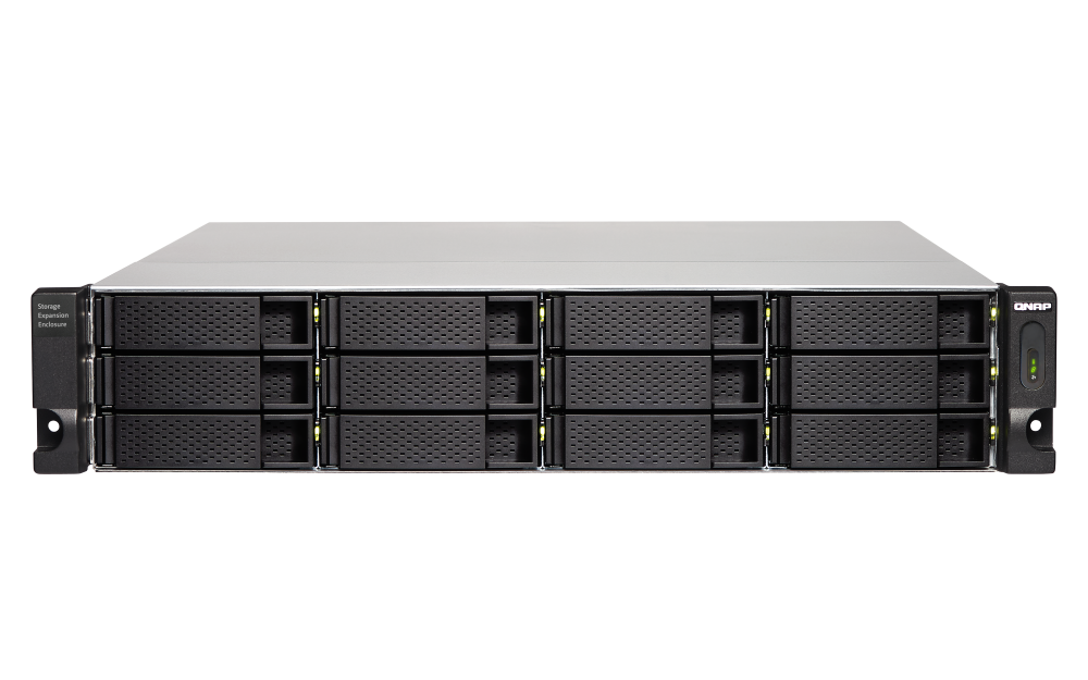 QNAP TL-R1200C-RP 12xSSD/HDD 2U rackbe szerelhető JBOD bővítőegység