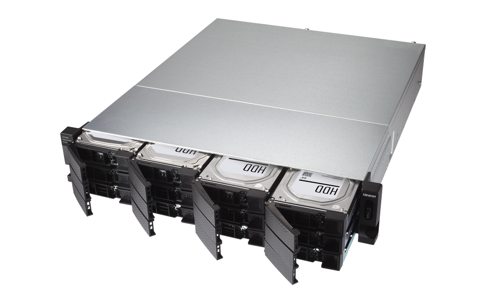 QNAP TL-R1200C-RP 12xSSD/HDD 2U rackbe szerelhető JBOD bővítőegység