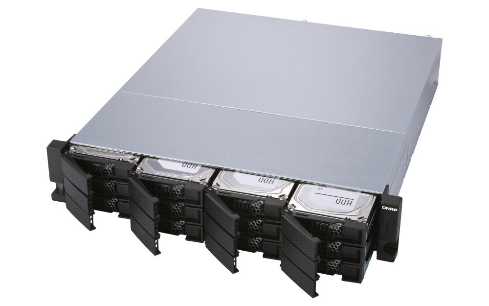 QNAP TL-R1200S-RP 12xSSD/HDD 2U rackbe szerelhető JBOD bővítőegység