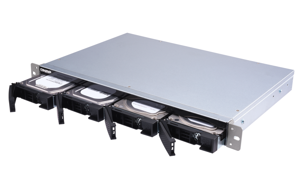 QNAP TL-R400S 4xSSD/HDD 1U rackbe szerelhető JBOD bővítőegység