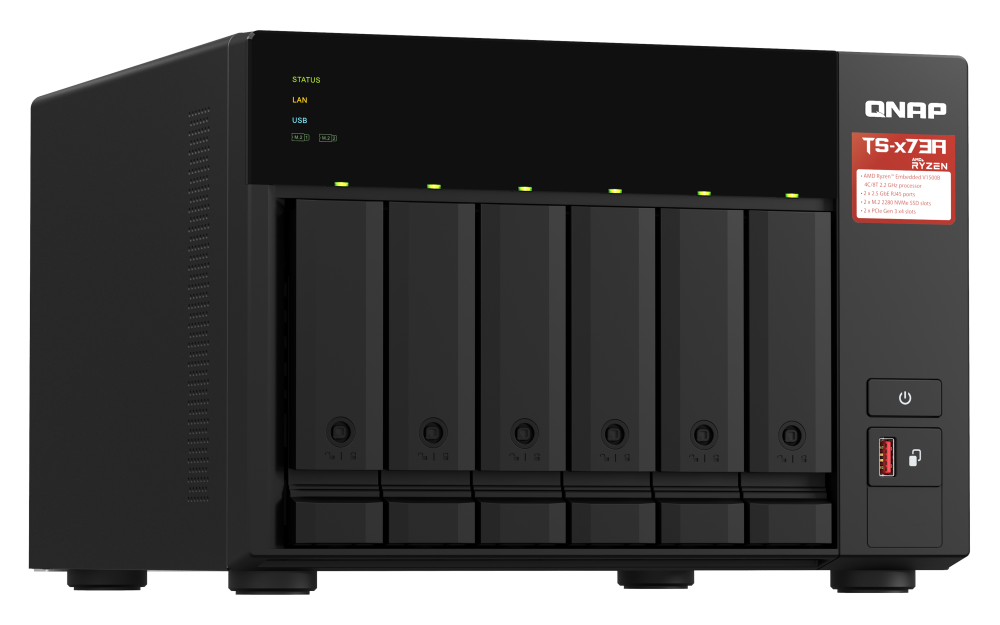 QNAP TS-673A-8G 6xSSD/HDD NAS