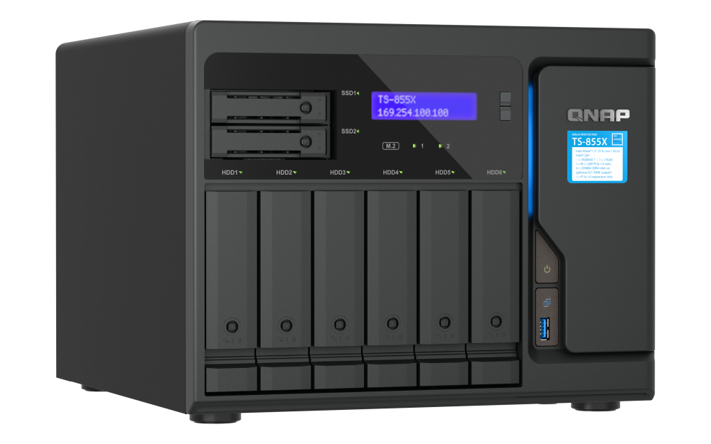 QNAP TS-855X-8G 6xSSD/HDD + 2xSSD NAS