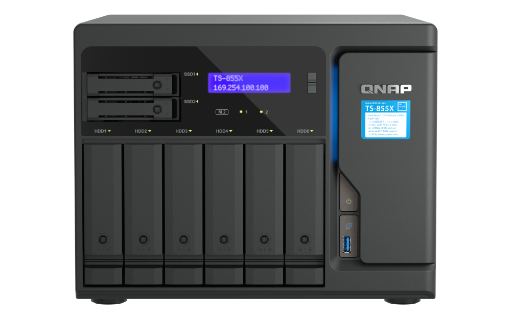 QNAP TS-855X-8G 6xSSD/HDD + 2xSSD NAS
