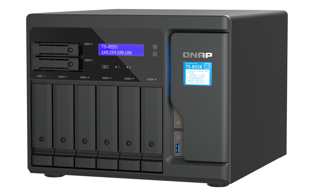 QNAP TS-855X-8G 6xSSD/HDD + 2xSSD NAS