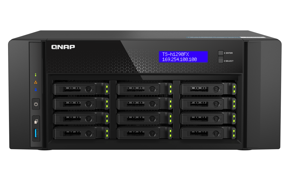 QNAP TS-h1290FX-7232P-64G 12xSSD/HDD ZFS NAS