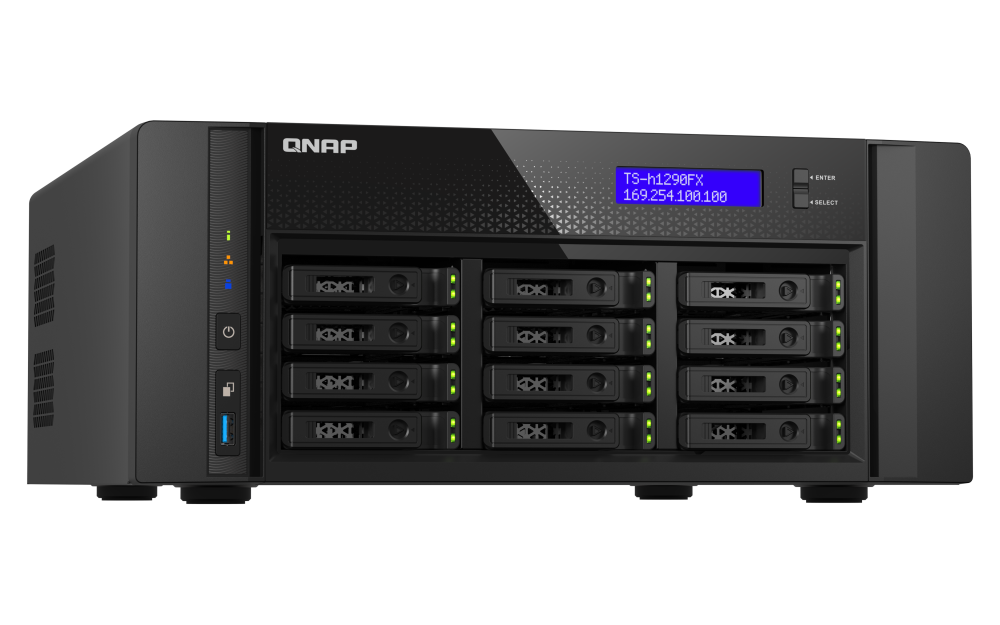 QNAP TS-h1290FX-7232P-64G 12xSSD/HDD ZFS NAS