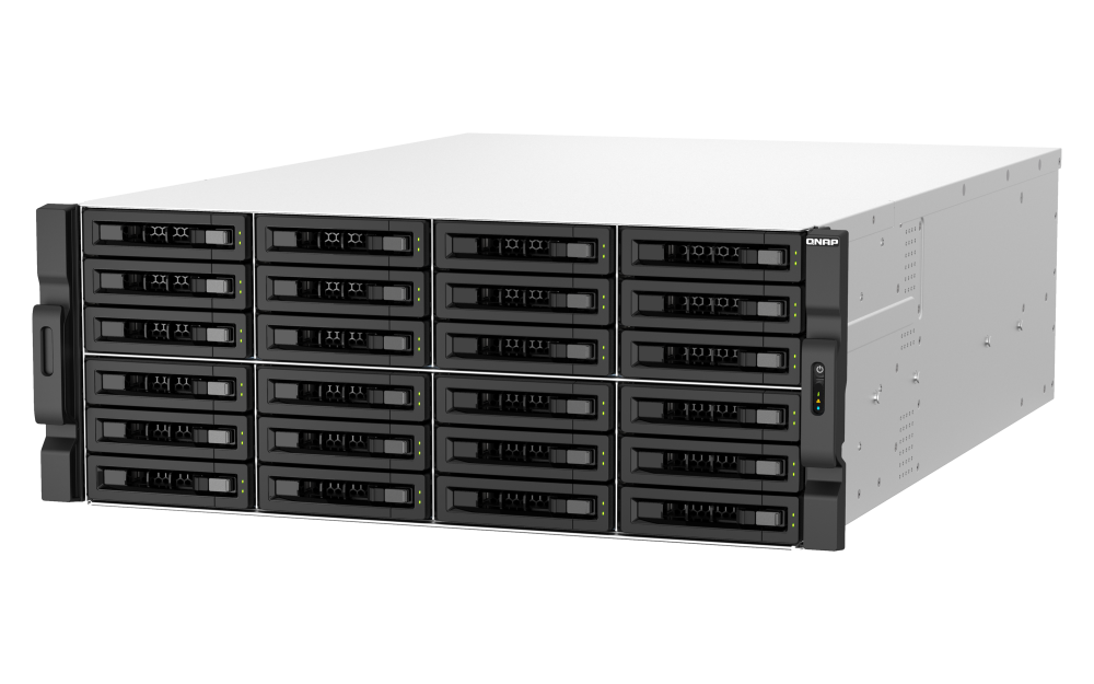 QNAP TS-h3087XU-RP-E2378-64G 30xSSD/HDD 4U rackbe szerelhető hibrid ZFS NAS