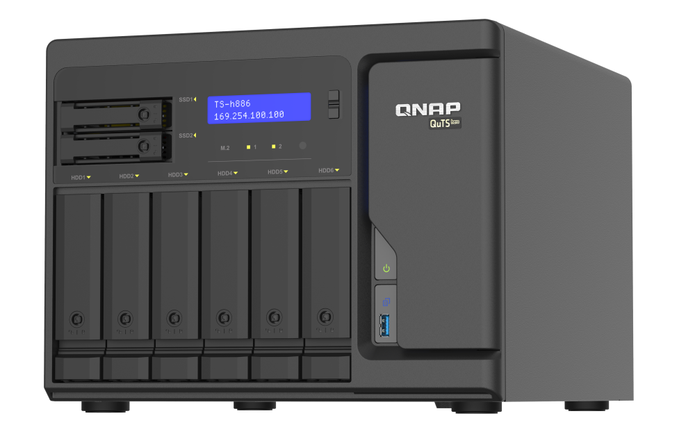 QNAP TS-h886-D1602-8G 8xSSD/HDD ZFS NAS