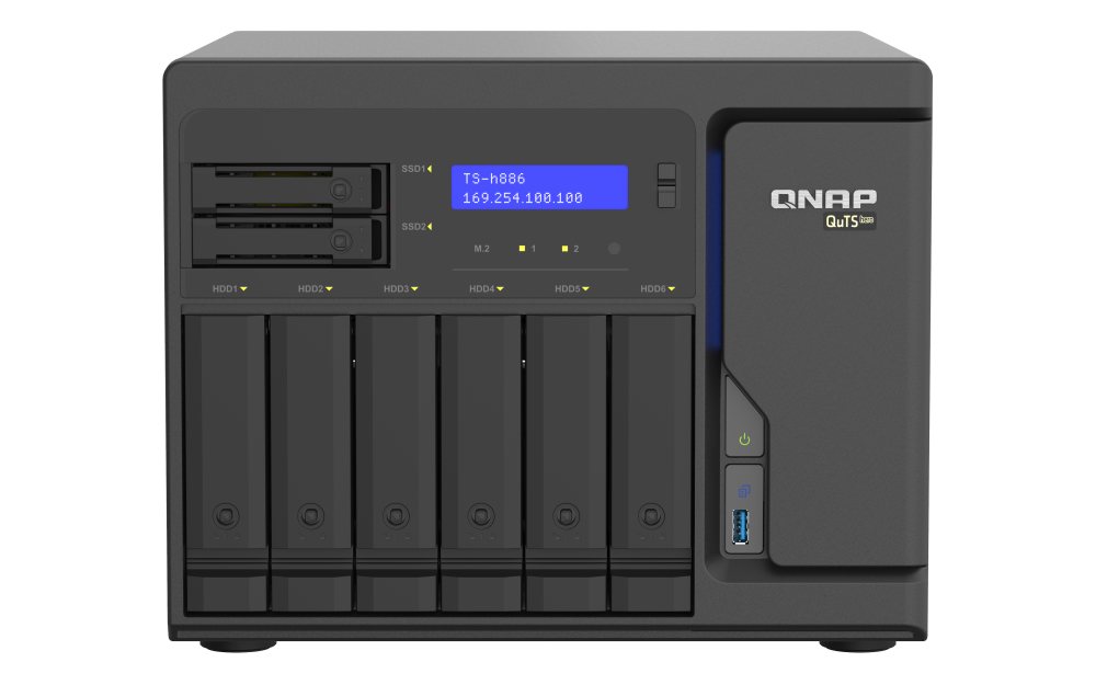 QNAP TS-h886-D1602-8G 8xSSD/HDD ZFS NAS