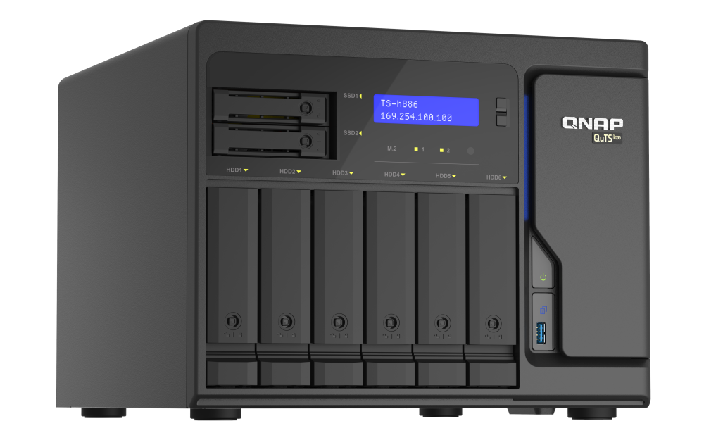 QNAP TS-h886-D1602-8G 8xSSD/HDD ZFS NAS