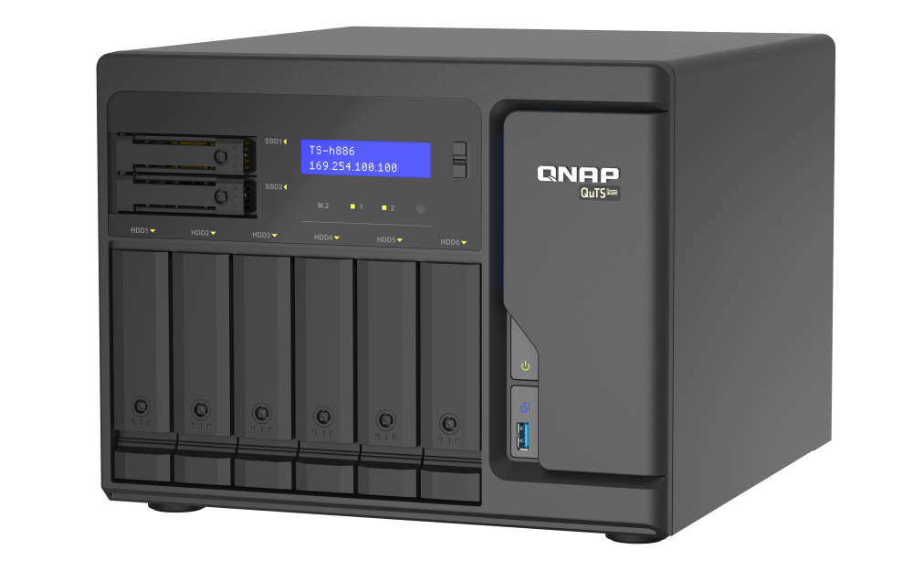 QNAP TS-h886-D1602-8G 8xSSD/HDD ZFS NAS