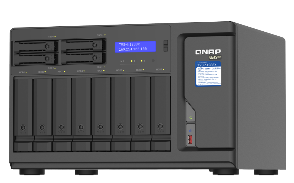 QNAP TVS-H1288X-W1250-16G 12xSSD/HDD NAS