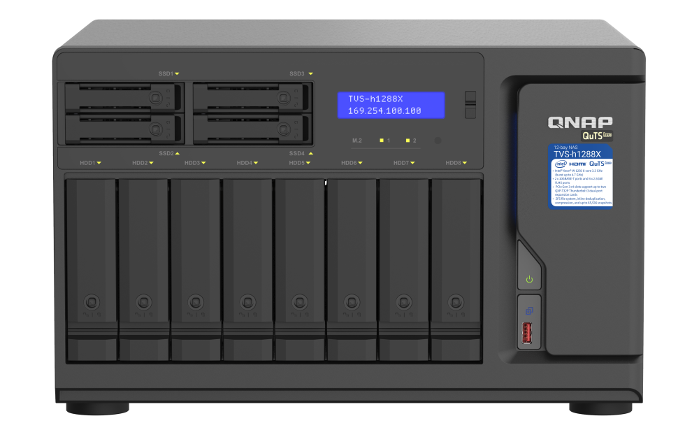 QNAP TVS-H1288X-W1250-16G 12xSSD/HDD NAS
