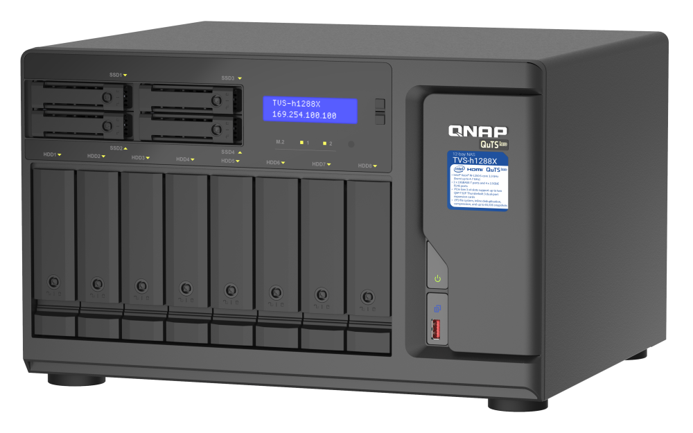 QNAP TVS-H1288X-W1250-16G 12xSSD/HDD NAS