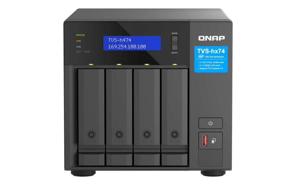 QNAP TVS-H474-PT-8G 4xSSD/HDD NAS