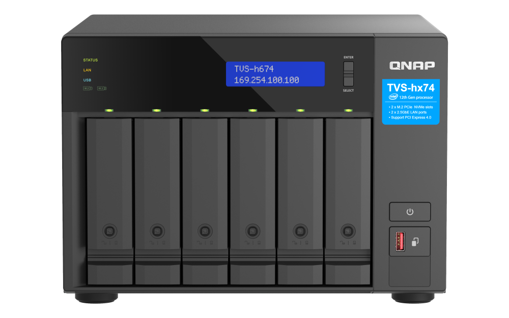 QNAP TVS-H674-I3-16G 6xSSD/HDD NAS