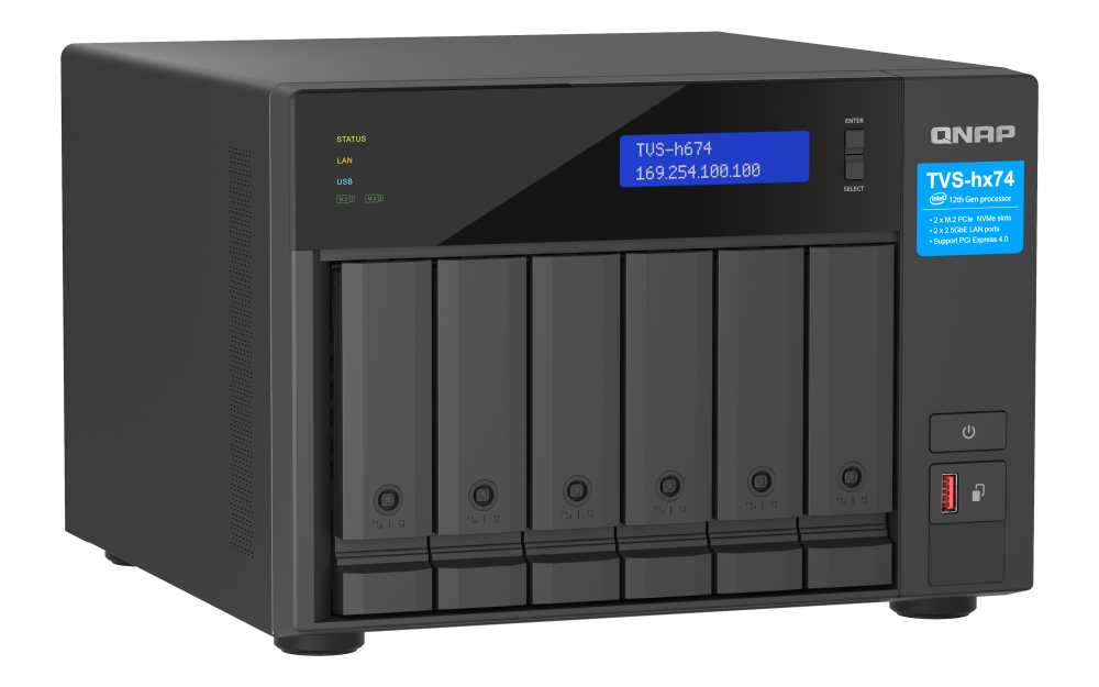 QNAP TVS-H674-I3-16G 6xSSD/HDD NAS