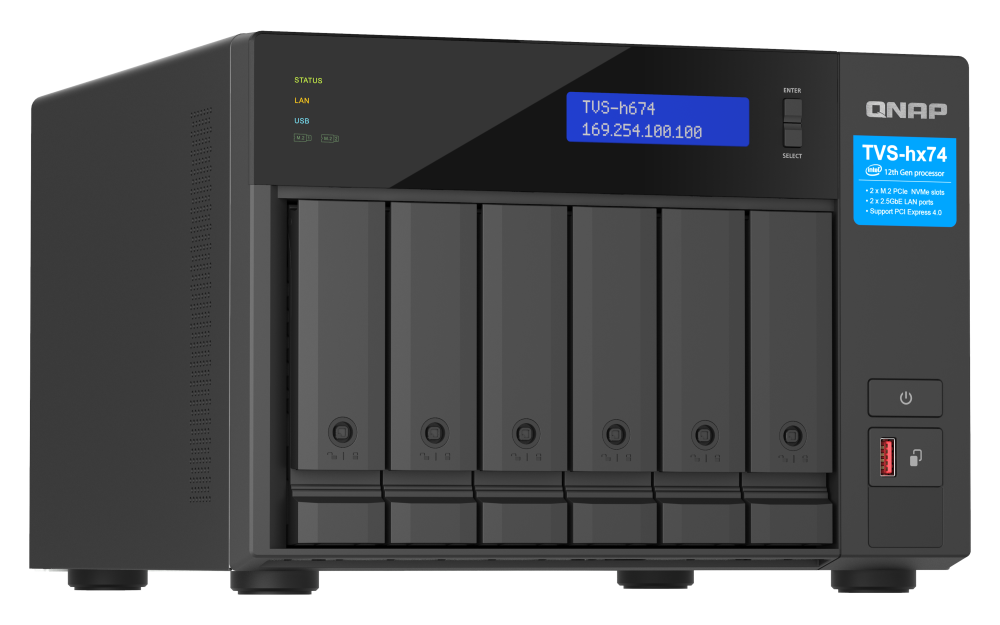 QNAP TVS-H674-I3-16G 6xSSD/HDD NAS