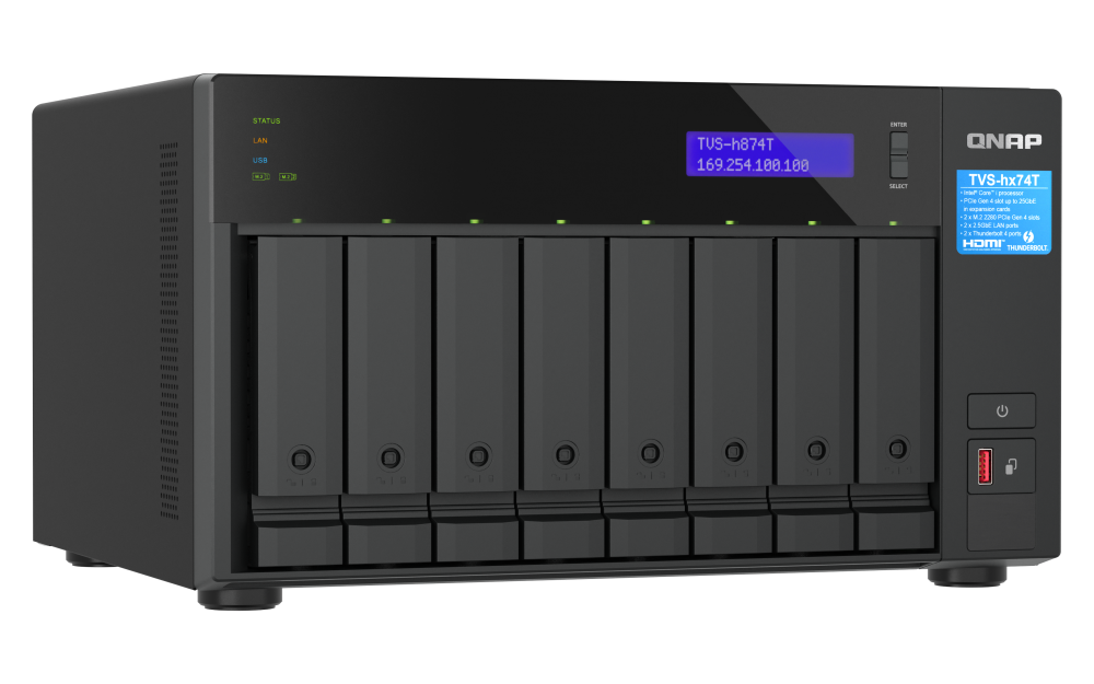 QNAP TVS-h874T-i7-32G 8xSSD/HDD Thunderbolt NAS