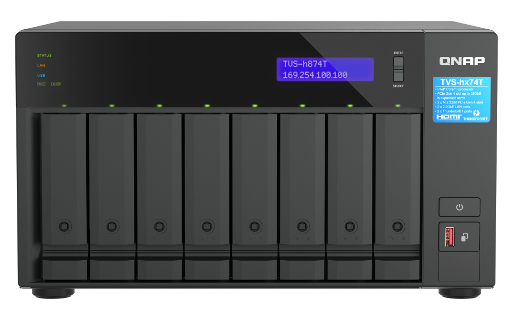 QNAP TVS-h874T-i7-32G 8xSSD/HDD Thunderbolt NAS
