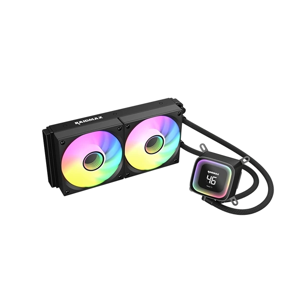 RAIDMAX DIGITAL LD240 ARGB BLACK LCD kijelzős vízhűtés