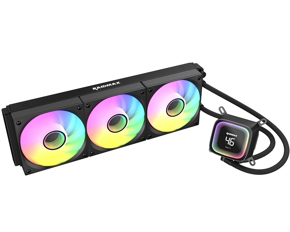 RAIDMAX DIGITAL LD360 ARGB BLACK LCD kijelzős vízhűtés
