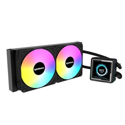 RAIDMAX LM240 240mm ARGB+LCD fekete vízhűtéses processzor hűtő